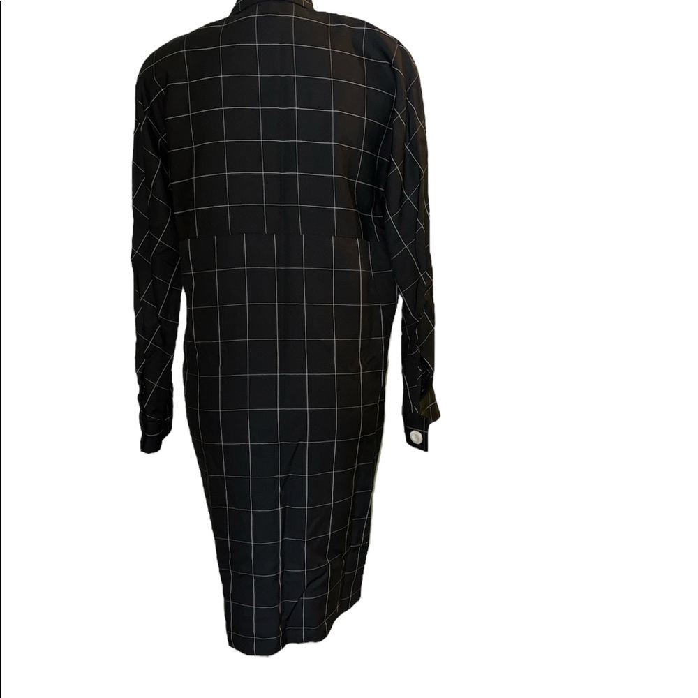 Chetta B vintage size 6 black/white plaid long sleeve dress New With Tags - Picture 9 of 15
